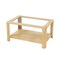 Rectangular Coffee Table with Tempered Glass Top and 2-Tier Storage Shelf